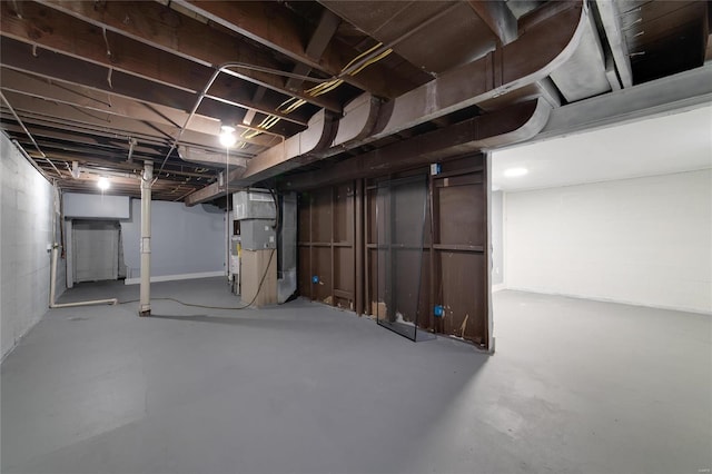 view of basement