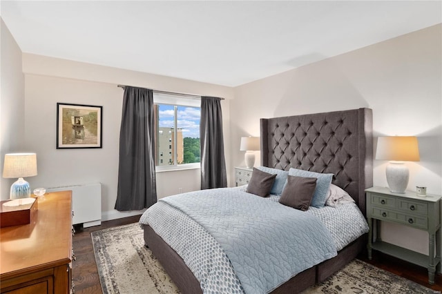 bedroom with radiator