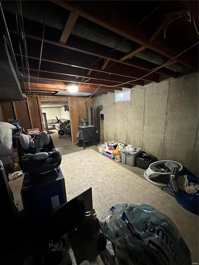 view of basement