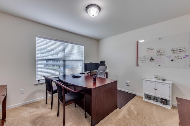 view of carpeted office