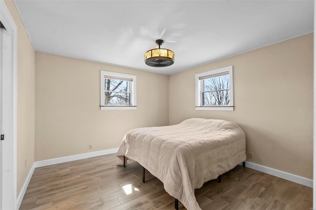 bedroom featuring light hardwood / wood-style floors