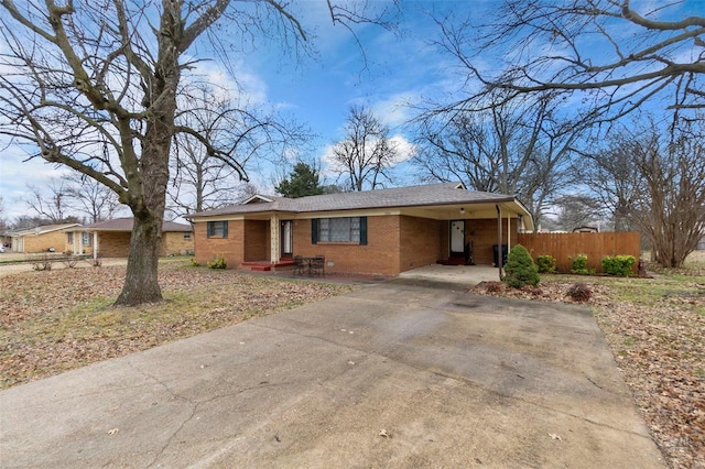 view of ranch-style house