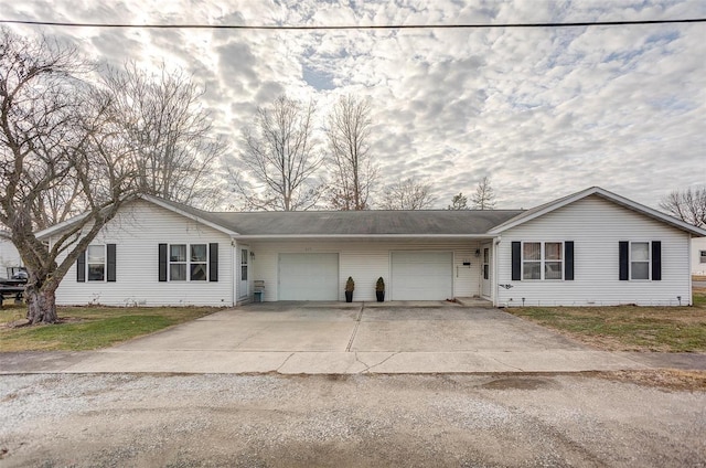 ranch-style home with a garage