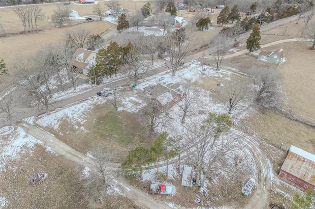 aerial view featuring a rural view