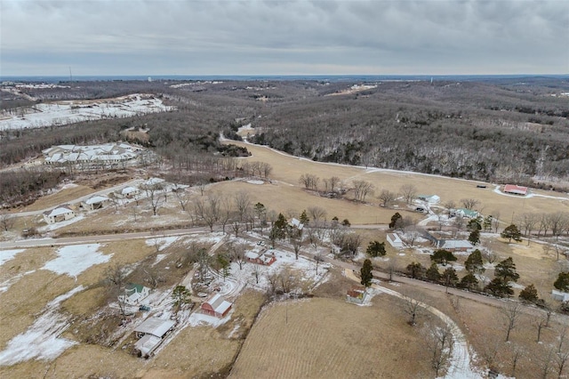 bird's eye view featuring a rural view