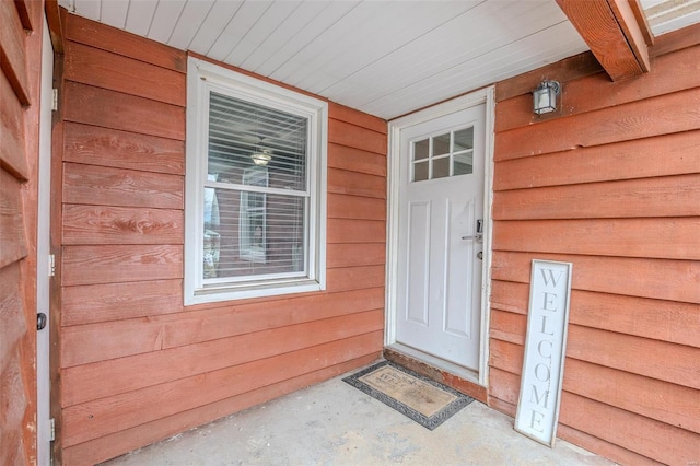 view of doorway to property