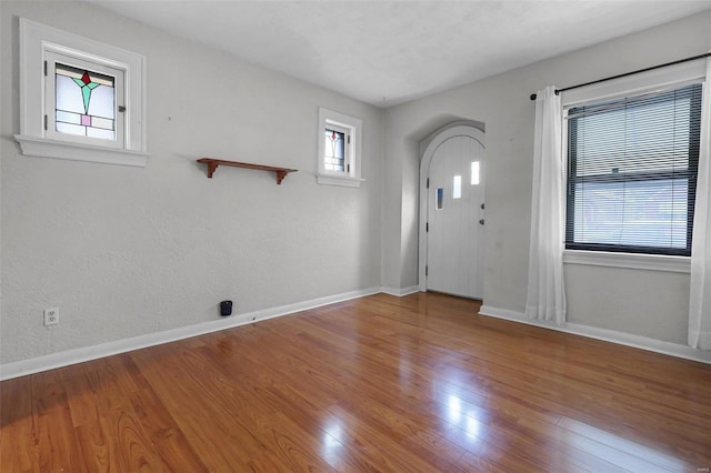 foyer featuring hardwood / wood-style flooring