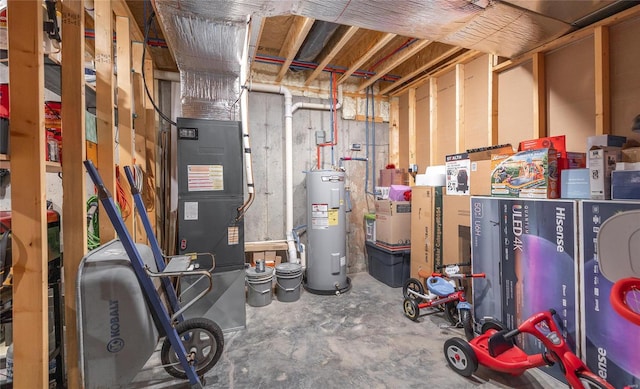 interior space with water heater