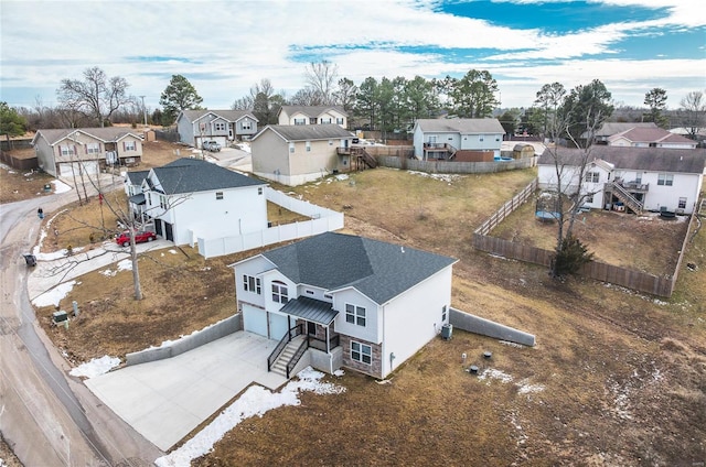 bird's eye view featuring a residential view