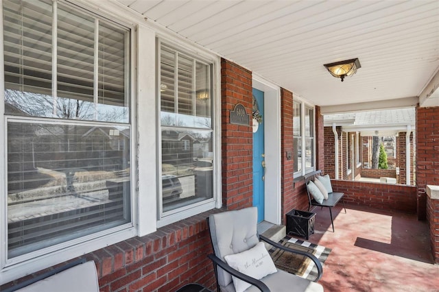 view of patio with covered porch