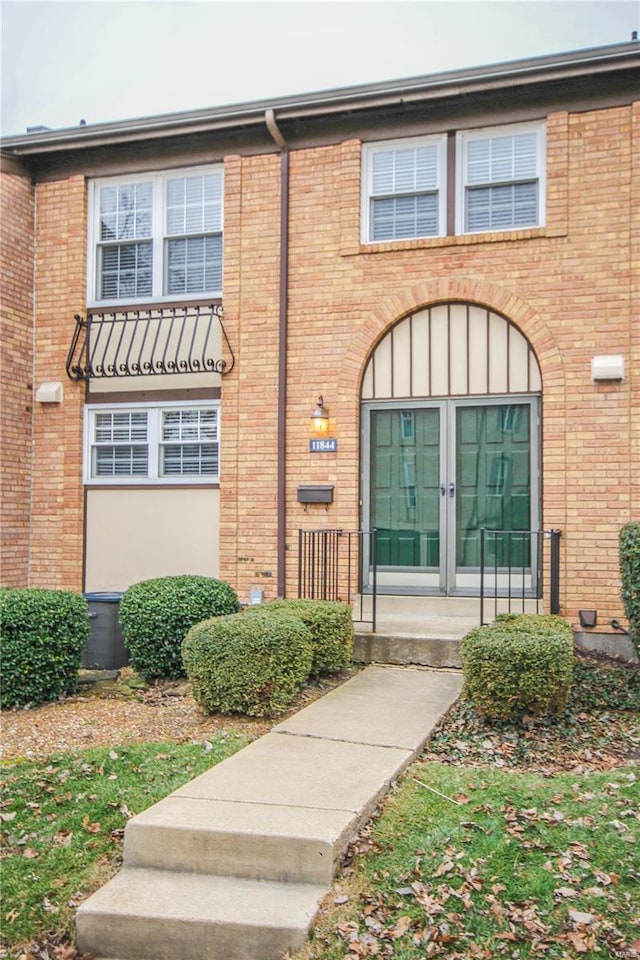 view of front of home with french doors