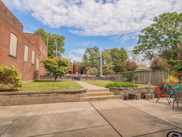 view of patio / terrace with a fenced backyard