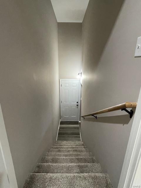 stairway with a towering ceiling