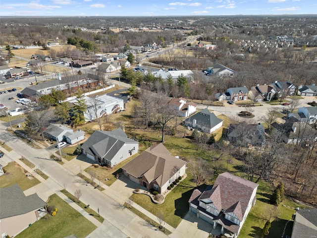 bird's eye view featuring a residential view