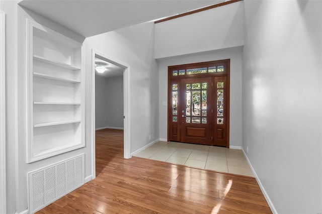 foyer entrance featuring light hardwood / wood-style flooring