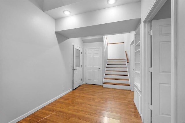 interior space featuring light wood-type flooring