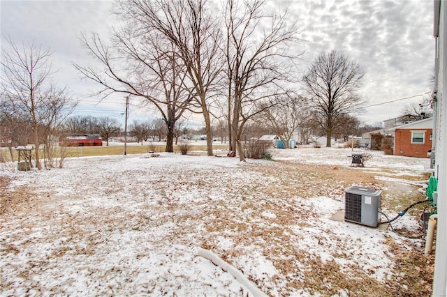 view of snowy yard