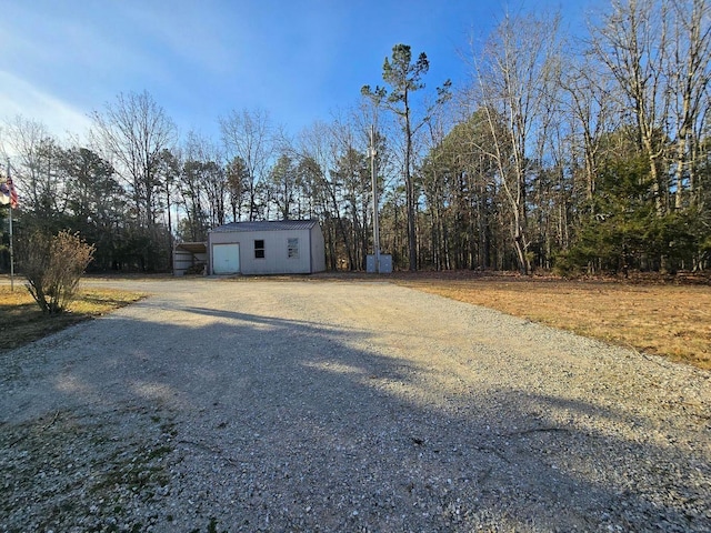 exterior space with an outdoor structure