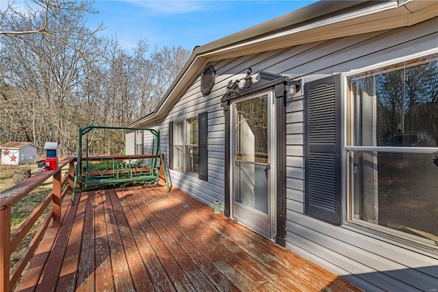 view of wooden deck