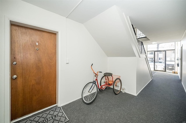 doorway to property featuring a balcony