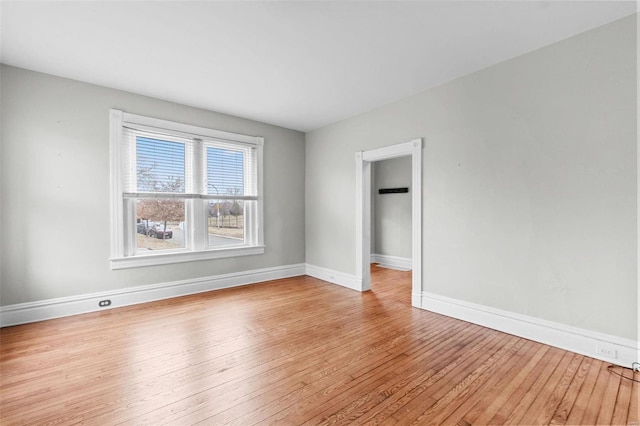 empty room featuring light hardwood / wood-style flooring