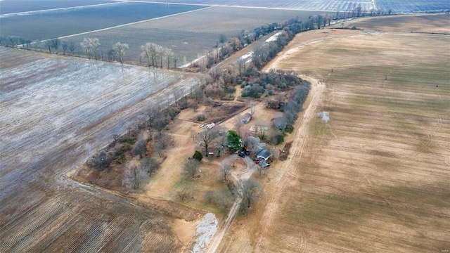 bird's eye view featuring a rural view