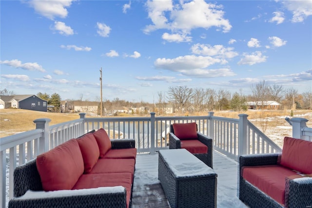 deck with outdoor lounge area
