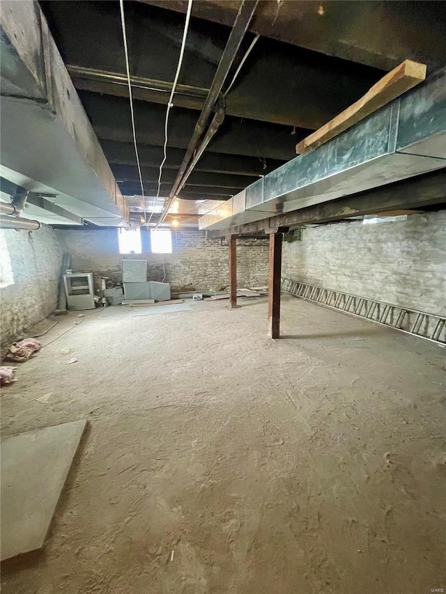 view of basement