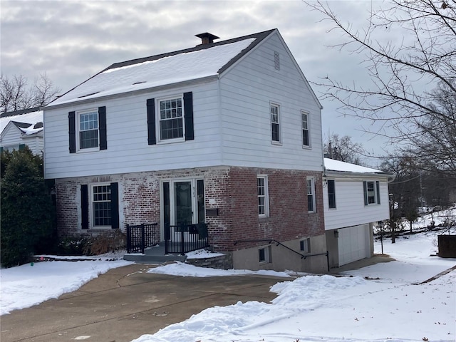 view of front of property with brick siding