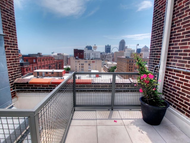 balcony with a city view