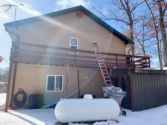 view of snow covered exterior