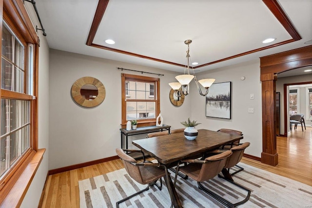 dining room featuring light hardwood / wood-style floors