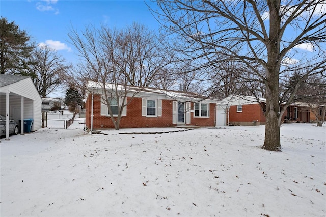 view of front of property with brick siding