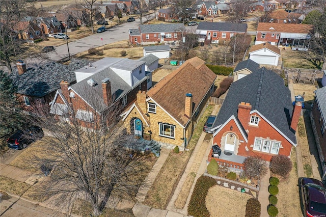 aerial view featuring a residential view