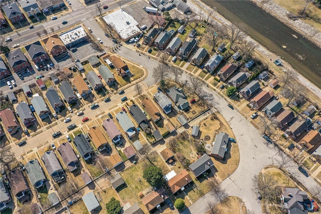 bird's eye view with a residential view