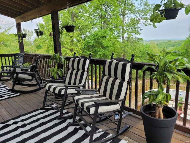 view of wooden deck