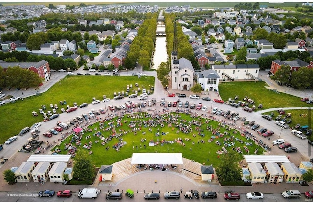 drone / aerial view with a residential view