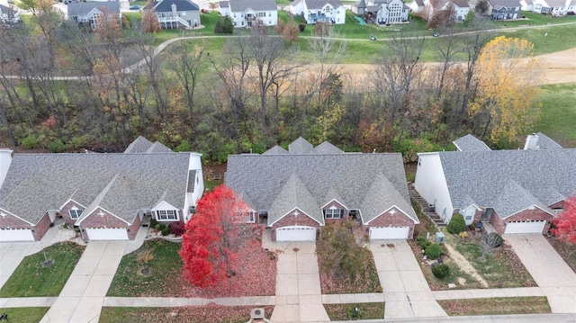 bird's eye view with a residential view