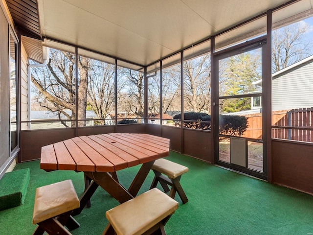 sunroom / solarium with plenty of natural light