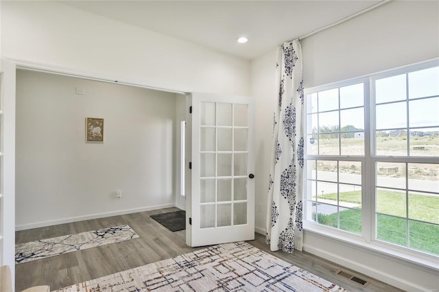 entryway featuring light hardwood / wood-style floors