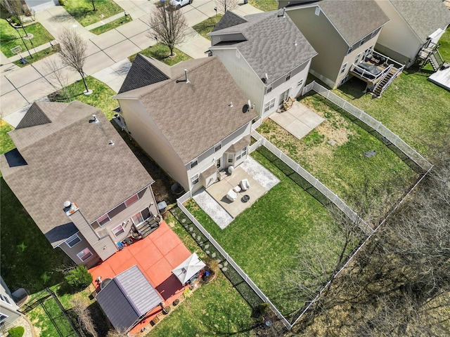 bird's eye view featuring a residential view