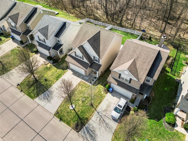 bird's eye view featuring a residential view