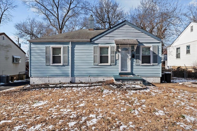 bungalow-style home featuring central AC