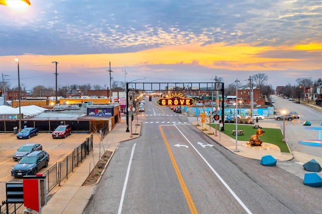 view of road featuring curbs and sidewalks