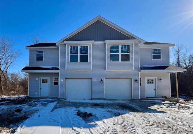 view of front of home with an attached garage