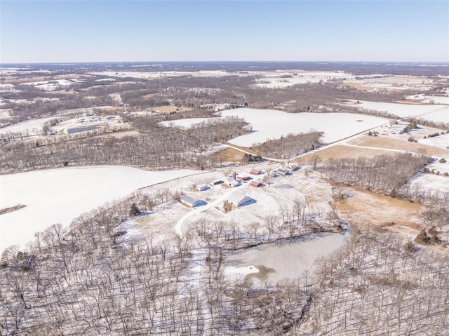 view of snowy aerial view