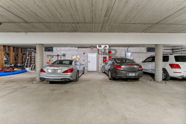 view of parking garage