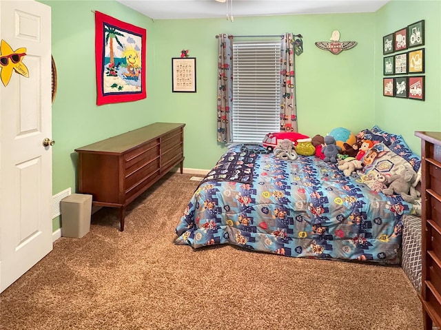 view of carpeted bedroom