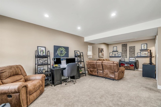 view of carpeted living room