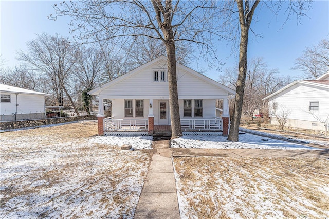 bungalow-style house with a porch